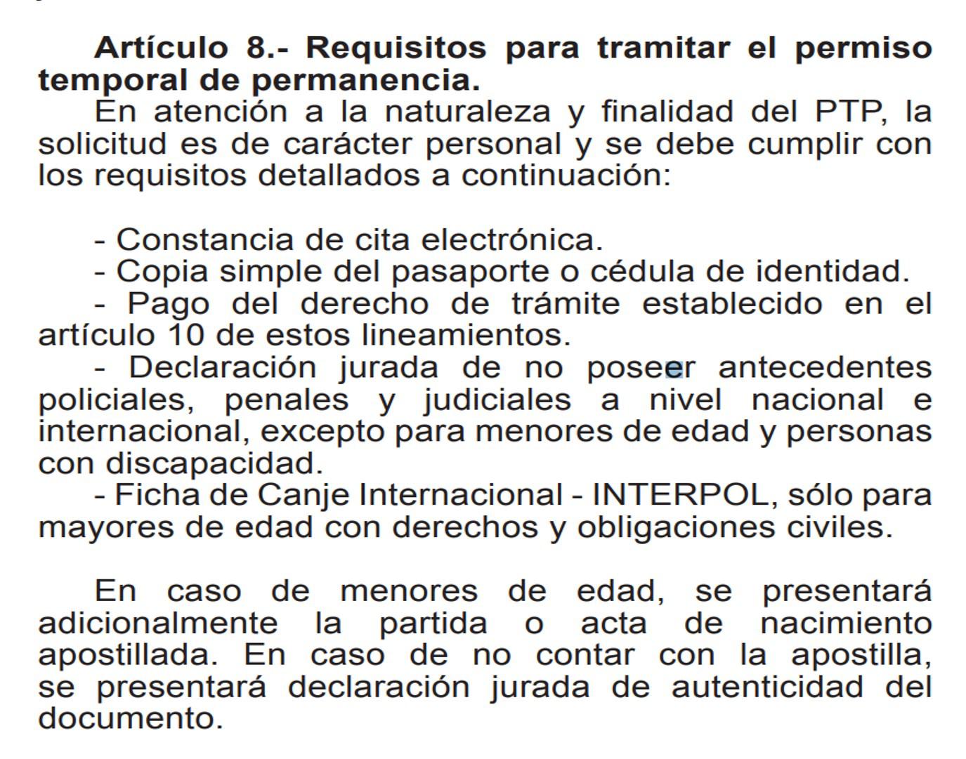 Estos son los requisitos para tramitar el PTP. (Foto: Internet)