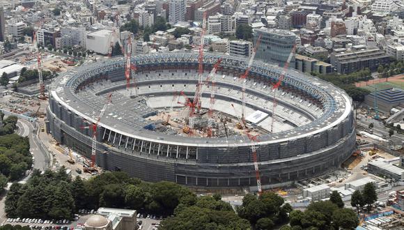 El nuevo Estadio Nacional de Japón en construcción para los Juegos Olímpicos de 2020 en Tokio. (Foto: AP)