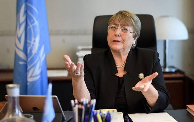 MICHELLE BACHELET, expresidenta de Chile y alta comisionada de la ONU para los Derechos Humanos: "He decidido enviar una misión de verificación".. (Foto: AFP)