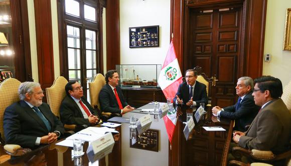 La reunión se llevó a cabo en el Palacio de Gobierno. (Foto: Presidencia)