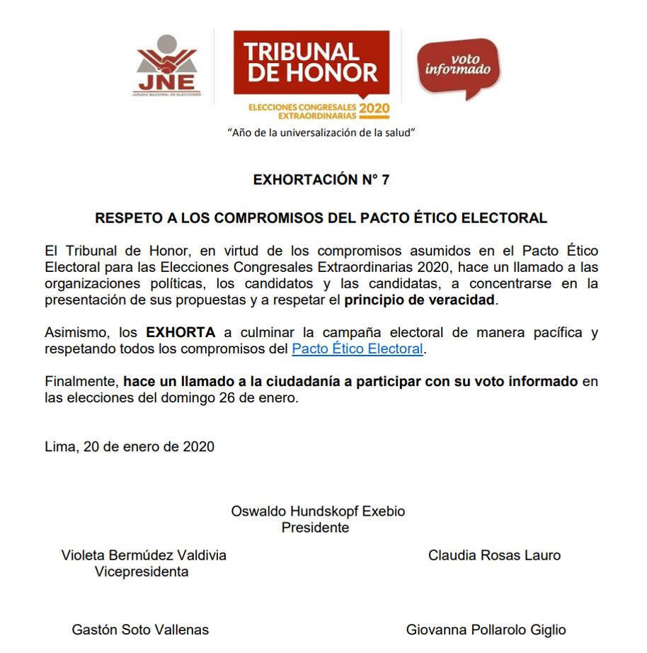 Elecciones congresales tendrán lugar el próximo 26 de enero.