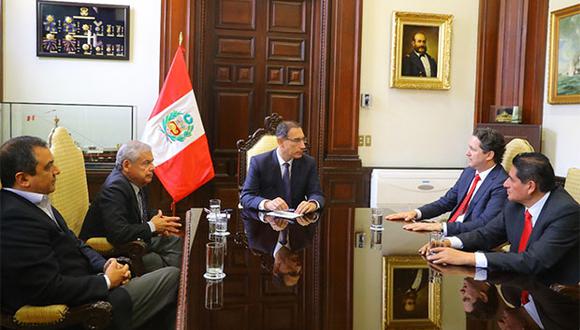 Martín Vizcarra y Daniel Salaverry se reunieron en Palacio de Gobierno. (Foto: Presidencia Perú)