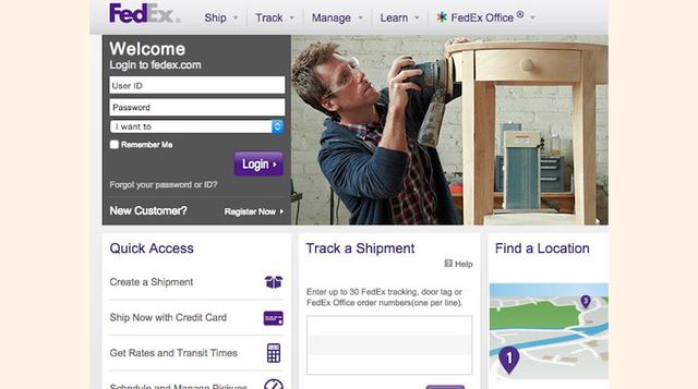 FedEx Estados Unidos, el servicio en la nube que gestiona los envíos de FedEx.