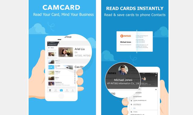 FOTO 6 | Como complemento de CamScanner, esta app gestiona tarjetas de visita. Funciona igual que la anterior y permite incorporar los datos a la agenda de contactos.