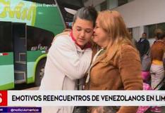 Los emotivos reencuentros de venezolanos en Lima