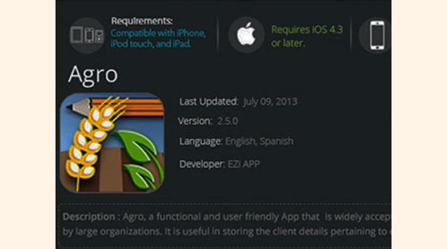 Agro: US$ 999, Está enfocada al ámbito agrícola. Con ella se puede administrar información para una inspección de alimentos. La sanidad de las hortalizas nunca fue tan cara. (Foto: Forbes)