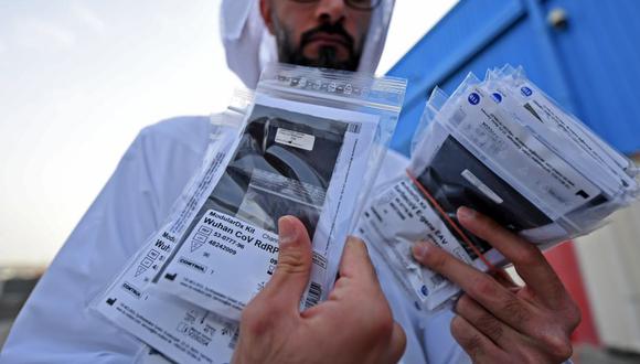 Equipo médico y kits de prueba de coronavirus proporcionados por la Organización Mundial de la Salud. (Foto: AFP)