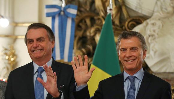 Líderes de Argentina y Brasil, Mauricio Macri y Jair Bolsonaro, respectivamente. (Foto: Reuters)