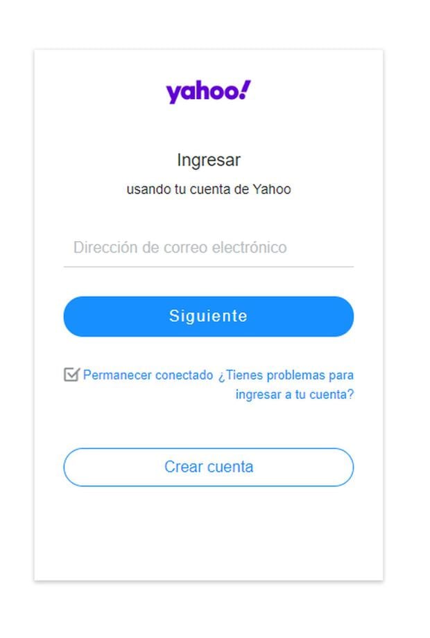 bobina Opuesto Fracaso YAHOO MAIL Iniciar Sesión: ¿cómo entrar a mi correo electrónico de Yahoo? |  E-mail nnda nnlt | TECNOLOGIA | GESTIÓN