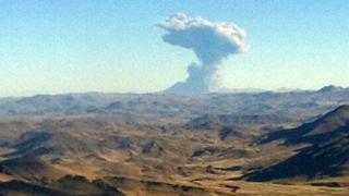 Actividad del volcán Ubinas afectó a 800 hectáreas de pastos para ganadería