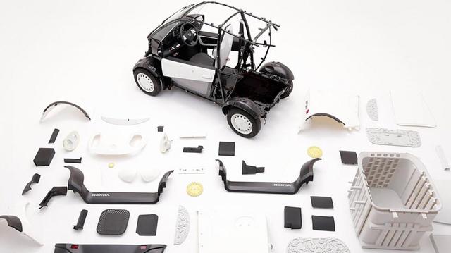 El auto está creado en base a paneles impresos en 3D que se colocan sobre un esqueleto de base que le da integridad estructural, peso liviano y diseño alterable. (Foto: Honda)