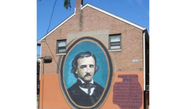 Arte callejero inspirado en el escritor Edgar Allan Poe, que se encuentra en el Centro Histórico de Pensilvania, Estados Unidos. (Pinterest / Leyda)