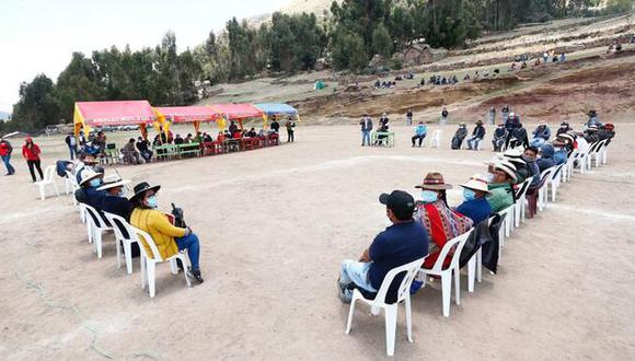 Autoridades viajaron a Cotabambas para dialogar con el pueblo. (Foto: Minem)
