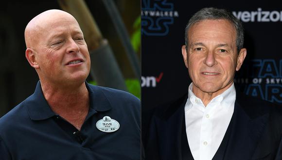 Bob Chapek (izquierda) reemplazará a Bob Iger (derecha) a la cabeza de Disney. (Foto: AFP)