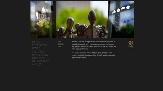 3. Eleven Madison Park de New York en Estados Unidos. El precio del menú es de US$ 295 por persona. Este precio no incluye bebidas ni impuestos.