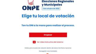 ONPE, Elige tu local de votación 2022: link para cambiar mi local de votación