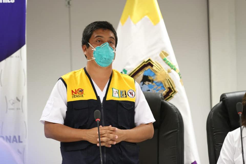 El director regional de Salud de Ica, Marcos Cabrera, señaló que la curva de casos va a ir en ascenso debido a la aplicación de pruebas rápidas. (Foto: Diresa Ica)