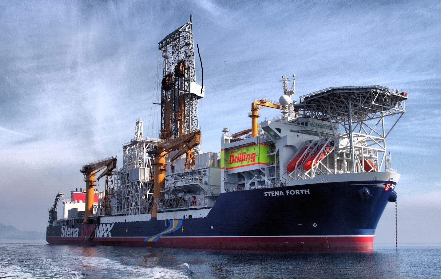 El barco de perforación Stena Forth llevó a cabo la primera perforación en aguas profundas del Perú.