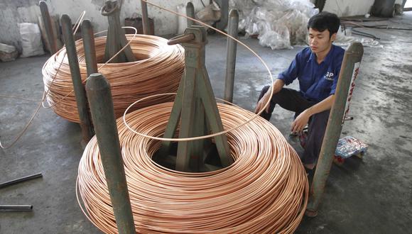 El cobre se comercializaba cerca de un máximo de 25 meses de US$ 6,633 que alcanzó el 13 de julio. (Foto: Reuters)