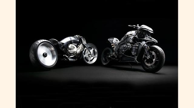 Los de la ideas: Los diseñadores Keiji Kavakita (Hot Dock Custom Cycles) y Kenji Nagai (Ken’s Factory) han creado las dos increíbles motos basados en el modelo BMW K1600 GTL. (Foto: Mega Ricos)