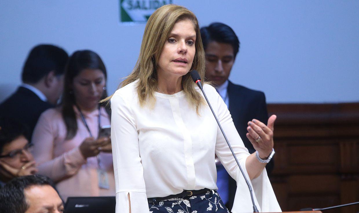 La vicepresidenta y congresista de Peruanos por el Kambio, Mercedes Araoz, consideró como lamentables las acusaciones contra Héctor Becerril. (USI)