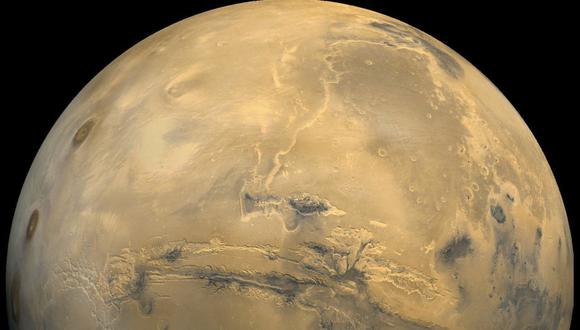 Una figura en la superficie del planeta Marte aparentaba ser el rostro de un oso (Foto: NASA)