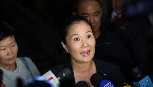 Keiko Fujimori asegura que Vicente Silva Checa "ha dejado bien claro" que nunca ha sido asesor del partido. (Foto: USI)