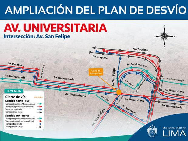 Ampliación del plan de desvío del Metropolitano. Foto: MML