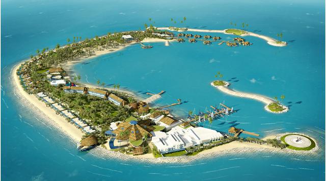 Isla Banana (Qatar). Sólo se puede llegar aquí en helicóptero o en bote, así que es un destino preferido por su privacidad. La única opción de hospedaje es el lujoso Island Resort Doha by Anantara que da directamente al mar. (Foto: Splendia)