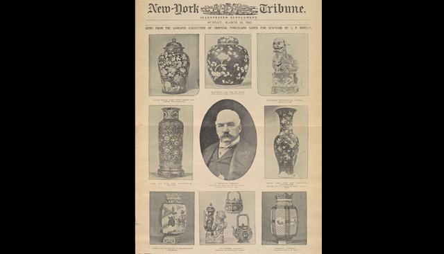 FOTO 7 | News of J.P. Morgan’s purchases on a full page of the New York Tribune.Photographer: The Getty Research Institute