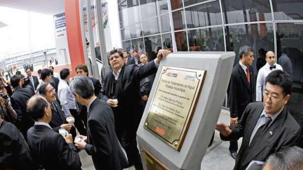 El expresidente Alan García inauguró la planta de Huachipa. (Foto: GEC)