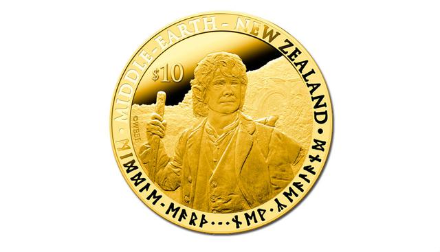 Nueva Zelanda. (Nueva Zelanda) Este país adoptó por completo la historia de El Señor de los Anillos. Por esa razón, en 2012 incluyeron dentro de su numismática monedas con los personajes de la saga. Se pueden encontrar a Gandalf, Bilbo y otros.