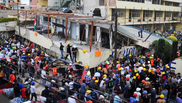 El terremoto en México destruyó el colegio Enrique Rébsamen. (Foto archivo: EFE)