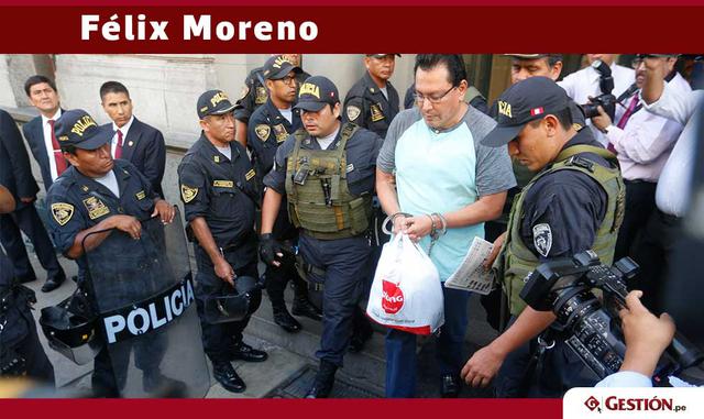 Félix Moreno. El gobernador del Callao fue sentenciado a 18 meses de prisión preventiva, acusado de tráfico de influencias y lavado de activos por el caso Odebrecht. (Foto: USI)
