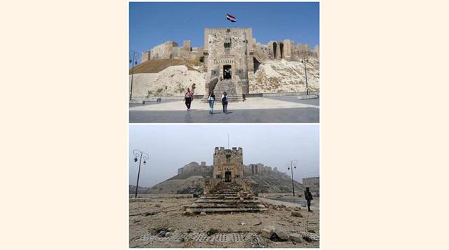 El antes y después de Aleppo tras la guerra de Siria.(foto:Diario ABC, S.L.)