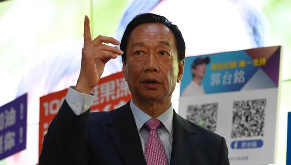 Gou perdió en las primarias del Partido Nacionalista en 2019 y volvió a intentarlo este año, pero el partido eligió al alcalde de la ciudad de Nuevo Taipei, Hou Yu-ih, como su candidato. (Foto: EFE)