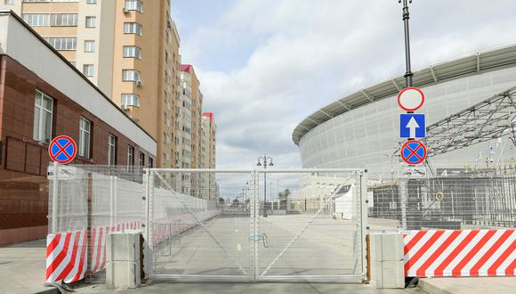 Los alrededores del estadio de Ekaterimburgo están cercados. (Foto: Reuters)
