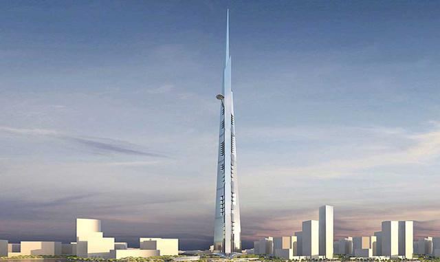 Jeddah Tower: Proyecto a realizarse para el 2020 en Jeddah (Arabia Saudita). Este tendría  una altura de 1,000 metros y 167 pisos.(Foto: businessinsider)