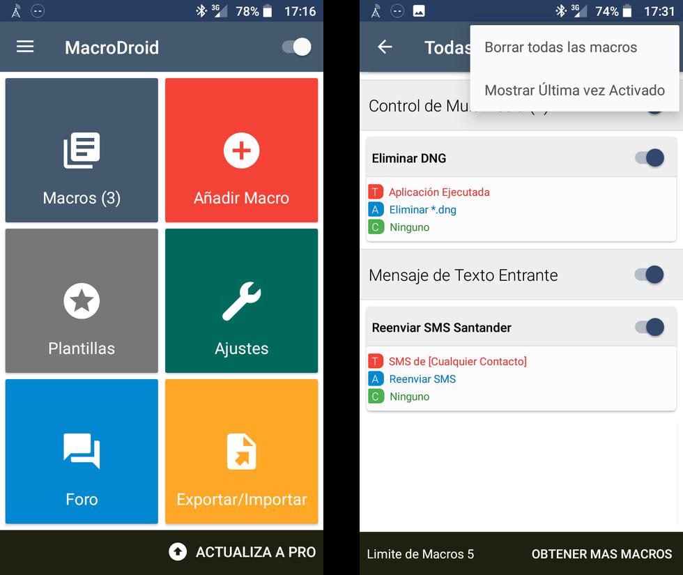 Macrodroid (Android), personaliza al límite tu móvil
