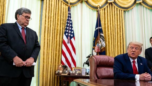 Donald Trump y el fiscal general William Barr. (Foto: Getty Images)