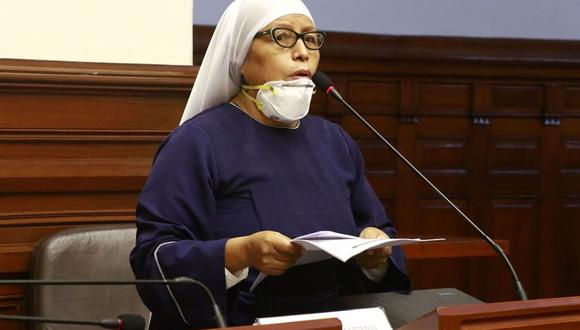 María Teresa Céspedes, vocera de la bancada del Frepap. (Foto: Congreso)