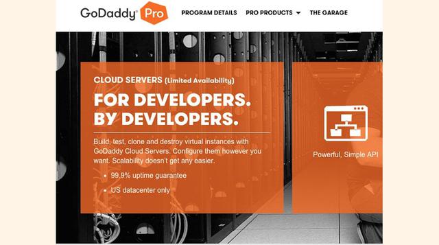 GoDaddy, mientras famosa por sus servicios de alojamiento web (y comerciales del Super Bowl), también ofrece otras aplicaciones empresariales como herramientas de marketing por correo electrónico y la computación cloud hosting para los desarrolladores.