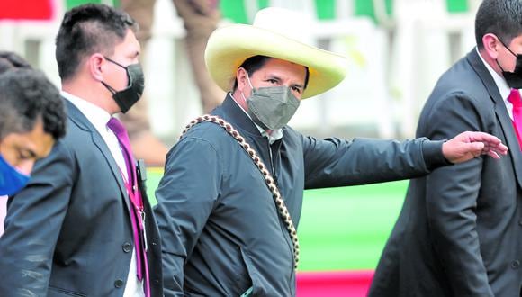 En silencio. El presidente Pedro Castillo, hasta el día de hoy, no brinda ninguna entrevista a los medios de comunicación.  (Foto : Lino Chipana Obregón/ @photo.gec)