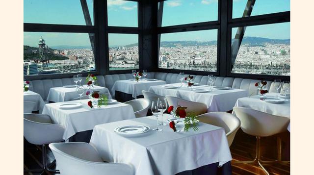 La Torre d'Alta Mar es un mirador gastronómico que nos acoge en un marco único con unas vistas de ensueño sobre Barcelona y el Mediterráneo. A 75 metros de altura.(Foto: blog.goplaceit)