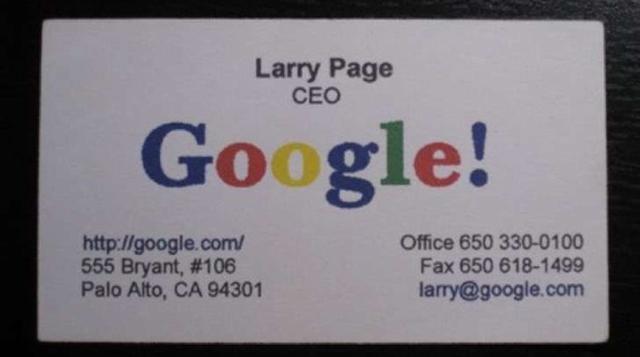 Larry Page: Google. Ocupación/Puesto: Co-fundador