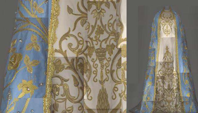 FOTO 11 | Y aún así, son los objetos del Vaticano los que deslumbran: mantos bordados a mano que parecen sacados de un taller de alta costura y mitras papales decoradas con joyas tan vistosas que serían el encanto de cualquier celebridad del momento obsesionada con la moda. (Foto: metmuseum)