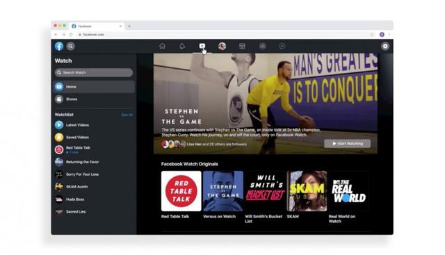 Facebook tendrá una pestaña de 'Watch', destinada a mirar videos. Será la única que contará con un diseño de fondo oscuro. (Foto: Xataka)