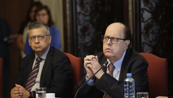 Julio Velarde presidente del Banco Central de Reserva del Perú expone  Reporte de Inflación de marzo 2024. Fuente: GEC