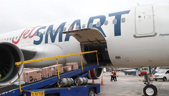 Inicialmente JetSmart Perú ofrecerá el servicio de carga dentro del mercado doméstico, en sus rutas Lima-Arequipa, Lima-Cusco, Cusco-Lima, Lima-Iquitos e Iquitos-Lima. (Foto referencial / JetSMART)