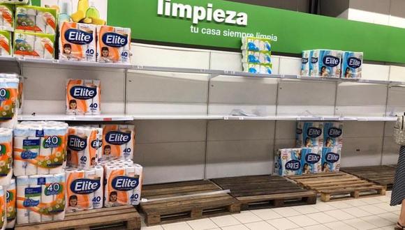 A través de Twitter, diversos usuarios han reportado la compra masiva de productos en los supermercados. En sus comentarios especifican que estos hechos se registran en San Borja, San Isidro, Surco, entre otros distritos de Lima. (Foto: Difusión)
